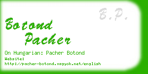 botond pacher business card